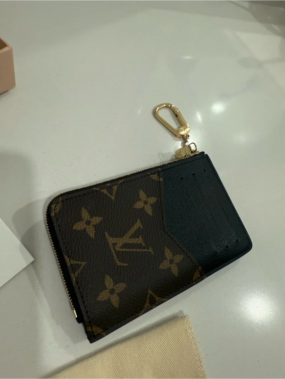 Louis Vuitton Monogram Card Holder Recto Verso with Gold Hardware